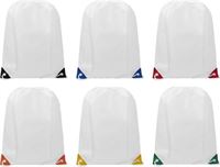 SACCA BIANCO CON ANGOLI COLORATI